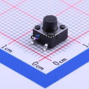 K2-6639SP-E4SC-04 Tactile Switch SMD-4P,6x6mm Switch Single Pole Single Throw Round Button 2.5N Vertical Mount - Product Image 1