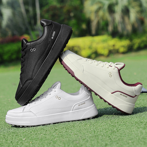 Chaussures de <span class=keywords><strong>golf</strong></span> décontractées style board, chaussures de <span class=keywords><strong>golf</strong></span> sans crampons unisexes en cuir imperméables - Product Image 1