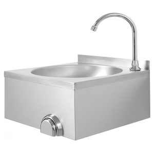 Lavabo de acero inoxidable SS304 de pared con accionamiento por rodilla, el más vendido, certificado NSF, resistente a la corrosión, apto para uso alimentario. - Product Image 3