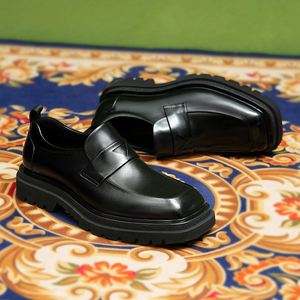 Nouvelles Chaussures Derby Homme à Bout Carré Rehaussantes 2025, Chaussures en Cuir Coloré, Chaussures Décontractées en Cuir - Product Image 4