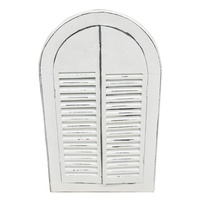 Miroir à cadre en bois Luckyiwnd, style shabby chic vintage, blanc vieilli, miroir de fenêtre, décoration intérieure, cadre 4-5 mm, vintage antique, horizontal