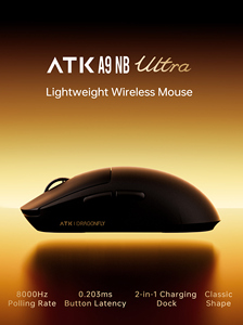 เมาส์เกมมิ่ง ATK Dragonfly A9 NB น้ำหนักเบาพิเศษ แบบมีสายและไร้สาย PAW3950 2.4GHz-USB Type-C พร้อมเคลือบนาโนรุ่นใหม่ทั้งหมด - Product Image 2