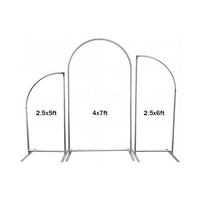 Support de toile de fond en alliage d'aluminium élégant, lot de 3, pour mariage, fête, événement, cérémonie, décoration de scène - Fournisseur d'usine