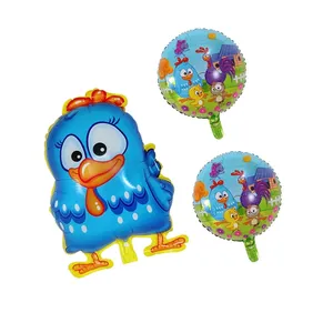 巴西吉祥鸡气球卡通农场主题动物气球婴儿淋浴生日快乐派对装饰男孩女孩玩具