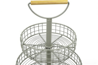 Corbeille à fruits moderne grande à 3 niveaux en métal écologique, multifonctionnelle, au design unique, en fer filé thermolaqué, pour rangement domestique et de table