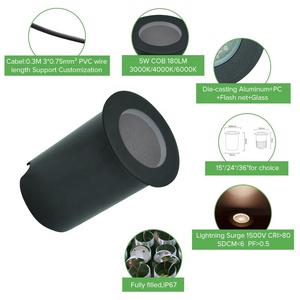 Projecteur LED extérieur encastré IP67 en aluminium pour terrasse, éclairage de <span class=keywords><strong>sol</strong></span> enterré pour aménagement paysager - Product Image 3