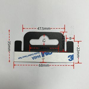 Cintre Euro en PVC Noir Adhésif pour Boîte d'Emballage - Product Image 3