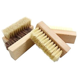 Brosse de nettoyage de chaussures en gros pour usine, avec poils naturels et manche en bois - Product Image 4