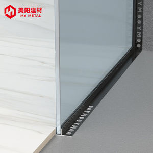 Bande de bordure en aluminium en forme de F pour salle de bain, bande de séparation en verre pour douche, <span class=keywords><strong>canal</strong></span> en aluminium pour bordure de salle de bain encastrée - Product Image 4