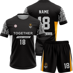 Custom Sublimatie Unisex Voetbalshirts Set - 100% Polyester Ademend Snel Droogend Voetbaltenue Digitale Print Naam Teamnummers - Product Image 3