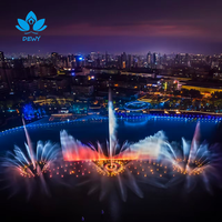 Fontaine musicale laser LED extérieure en acier inoxydable de luxe de haute qualité pour parcs, hôtels, places et aménagements paysagers commerciaux
