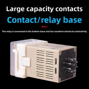 デジタルシリーズ遅延タイミングリレー小型サイズAC 380V 220V 110V DC 24V 12V AC/DC 24V-220Vベースシール付き自動使用 - Product Image 4