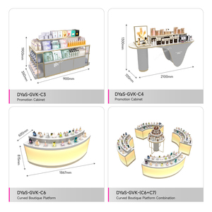 Présentoir central de luxe moderne pour cosmétiques, comptoir de promotion pour maquillage, vitrine de présentation pour magasin de beauté - Product Image 3