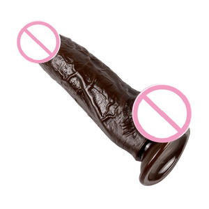 Nuevos juguetes sexuales para mujeres auto masturbación silicona gran Pene negro Consolador - Product Image 5