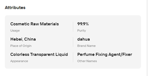 Fijador de Perfume Líquido Transparente Incoloro al 99.9%, Agente de Fragancia de Larga Duración e Inodoro - Product Image 6