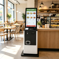 Kiosque de commande automatique DK pour restaurant, écran tactile Windows 10 de 27 pouces, SDK, sur pied, pour commande de repas en libre-service