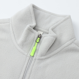 High Quality OEM Custom logo 360 GSM Winter Unisex 100% Polyester Zipper Stand Collar Sleeveless Polar Fleece <b>Vest</b> - Product Image 3