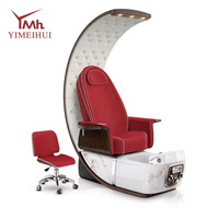 Fauteuil de massage de luxe Human Touch, moderne, à dossier haut, station de pédicure et de manucure pour salon de manucure professionnel, soins des pieds