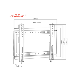 Charmount 14 "-42" Wall Mount khung <span class=keywords><strong>TV</strong></span> Nền Kinh Tế siêu mỏng cố định <span class=keywords><strong>TV</strong></span> Wall Mount - Product Image 2