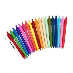 School Plastic Cheap Multicolored Ballpoint Gel Signature <b>Pens</b> With Press Oem <b>Retractable</b> Printed Logo for Stationery - Product Image 1