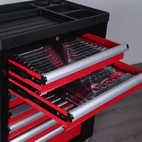 Carro de herramientas de hierro de 7 cajones de alta calidad para trabajo pesado con gabinete de almacenamiento Capacidad de carga ajustable de 400kg para taller