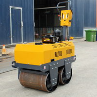 Rouleau compresseur vibrant à double tambour de 1 à 3 tonnes pour asphalte, mini-compacteur routier, rouleau compresseur autoporté pour asphalte