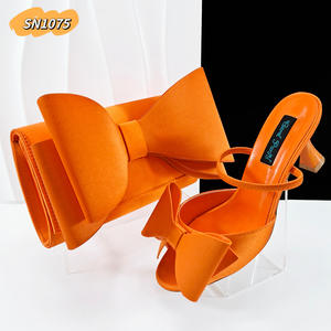 Set di Scarpe e Borsa <span class=keywords><strong>Viola</strong></span> Chiaro di Alta Qualità per Feste Nigeriane, <span class=keywords><strong>Sandali</strong></span> <span class=keywords><strong>con</strong></span> <span class=keywords><strong>Tacco</strong></span> Alto a Stiletto, Design <span class=keywords><strong>con</strong></span> Fiocco, Scarpe Opache - Product Image 3