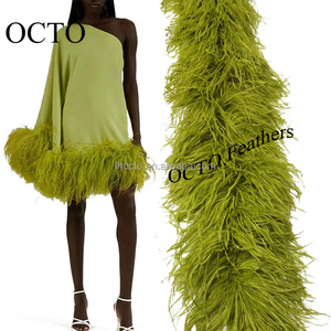 Haute <span class=keywords><strong>Couture</strong></span> 8 Plis Événements Fête Moelleux Plume Coupe Vêtements <span class=keywords><strong>Couture</strong></span> Deluxe Teint Couleur Plume D'autruche Boa - Product Image 1