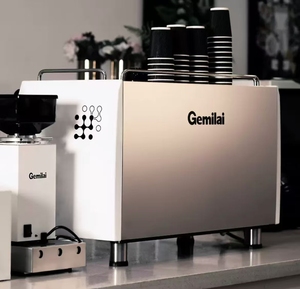 Máquina de Café Comercial Profesional de Acero Inoxidable con Sistema de Preparación, Cafetera Italiana Barista Espresso en Venta - Product Image 3