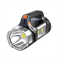 Lampe torche et projecteur multifonction à charge solaire, indice de protection IP65, avec lumière latérale COB puissante, autonomie de 6 à 12 heures