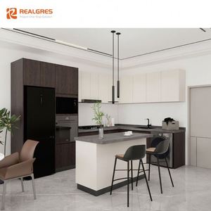 Isla de <span class=keywords><strong>Cocina</strong></span> Compacta Realgres con Barra de <span class=keywords><strong>Desayuno</strong></span> y Compartimentos de Almacenamiento Ocultos - Product Image 1