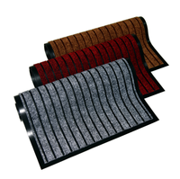 Tapis d'entrée durable à rayures, sur mesure, couleurs variées, tapis de sol à profil bas, retient la saleté pour porte d'entrée