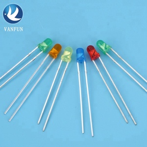 Vanfun nhà máy siêu sáng 3mm 5mm màu đỏ đa-màu LED Diode 620nm 625nm loại đèn cho linh kiện điện tử - Product Image 2
