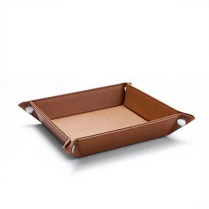 <span class=keywords><strong>Bureau</strong></span> en PU végétalien noir clé et pièce de monnaie en cuir bijoux stockage anneau de luxe présentoir - Product Image 6