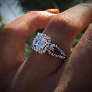 Anillo de Dedo de Circonio Brillante para Mujer, Joyería de Mano Elegante y Moderna para Uso Diario - Product Image 1
