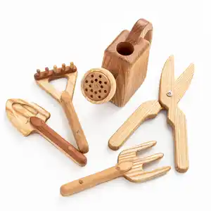 蒙特梭利玩具手工木制园艺套装园艺剪园艺工具开放式玩木制玩具