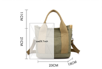 Tamaño A5, bolso de mano pequeño con múltiples bolsillos para mujer, Mini bolso de lona, bolsos de hombro con cremallera, Hobo bolso, bolsos de trabajo de viaje
