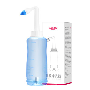 เครื่องล้างจมูก WELLDAY ขนาด 250 มล. แบบใช้มือสำหรับน้ำเกลือ สำหรับผู้ใหญ่และเด็ก ทำความสะอาดจมูก - Product Image 2