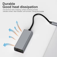 1000M Type C vers RJ45 Lan Adaptateur Carte Réseau Ethernet Adaptateur 1000Mbps Câble pour MacBook PC Windows XP 7 8 10 LUX