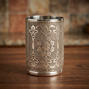 Verre en acier inoxydable à motif floral, design vintage, cadeau pour adultes - Product Image 5