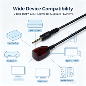 สายเคเบิลอินฟราเรด IFA02, สายรับสัญญาณอินฟราเรดสเตอริโอขนาด 3.5 มม., สัญญาณเสถียรสำหรับกล่องทีวี HDTV ลำโพงในรถยนต์, สายเคเบิลอินฟราเรดที่ได้รับการรับรองมาตรฐาน CE RoHS - Product Image 3