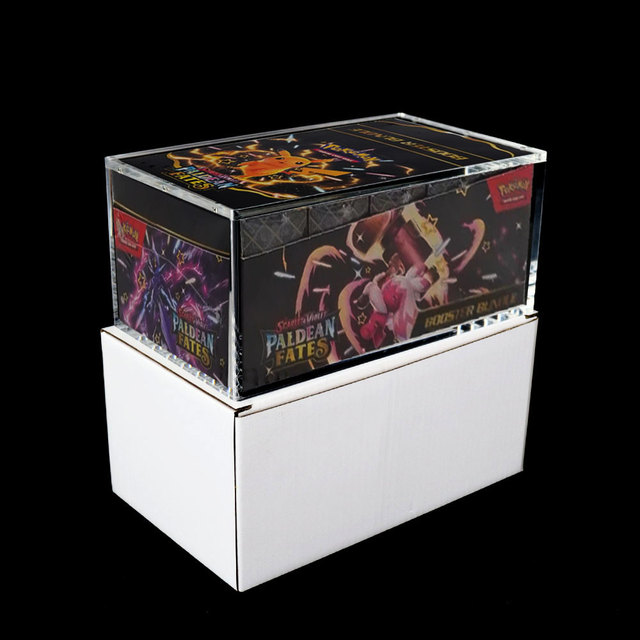 UV Resistance Large Acrylic 151 Booster Bundles Display Case Protect Acrylic Paldean Fates Booster Bundle Case Magnetic Lid