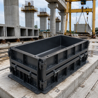 Coffrage en acier moderne à charnières avec loquet à bascule, coffrage réutilisable pour béton préfabriqué haute résistance