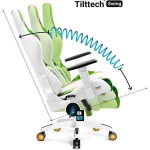 ANJI Fotel-sillón para niños Diablo x-one, silla de juegos <span class=keywords><strong>reclinable</strong></span>, reposabrazos ajustables verdes, diseño ergonómico, para juegos - Product Image 5