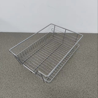 Panier coulissant de cuisine en fil métallique pour rangement de légumes, tiroir organisateur, quincaillerie d'armoire, glissière à roulement à billes 400MM