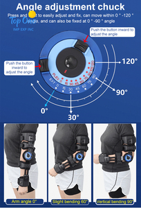 Top One Arm Orthosis Equipo de soporte postoperatorio Codo Brace Dispositivo de entrenamiento de rehabilitación con bisagras - Product Image 3