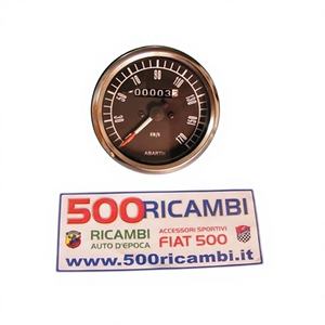 Strumento Generico Abarth per Fiat 500 e 126 CRUSCOTTO 80mm Base Nera CONTACHILOMETRI - Product Image 1