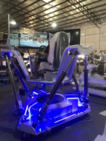 Simulador de Carreras Metálico de Seis Ejes y 3 Pantallas para Interiores, Máquina de Juegos de Entretenimiento para Aeropuertos