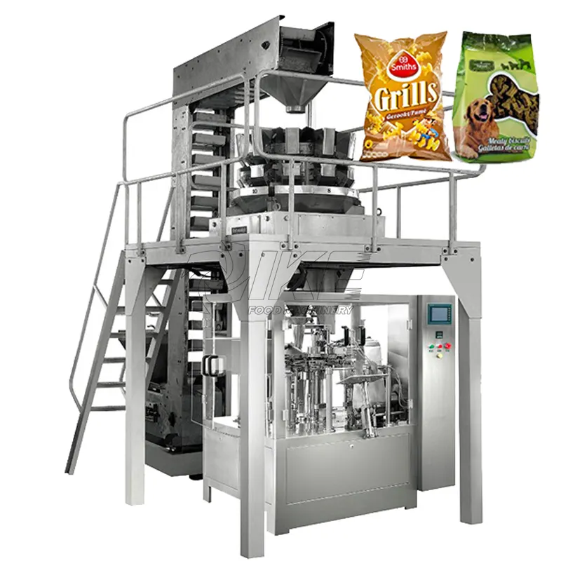 Máquina de embalagem, alta eficiência, grande capacidade, pesagem quantitativa, comumente usada na indústria alimentar