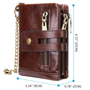 Portefeuilles fins pour homme style shabby chic, avec protection RFID et sangle, en PU, pour femme - Product Image 4